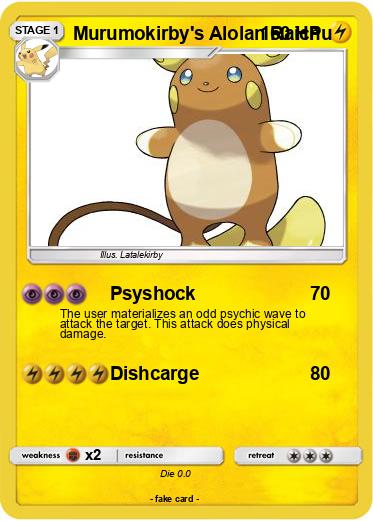 Pokemon Murumokirby's Alolan Raichu