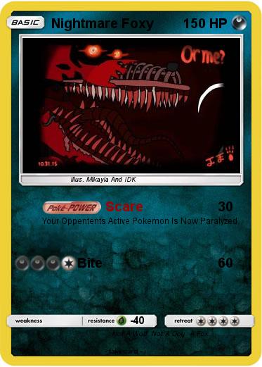 Pokemon Nightmare Foxy