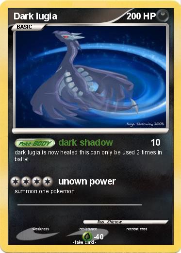Pokemon Dark lugia