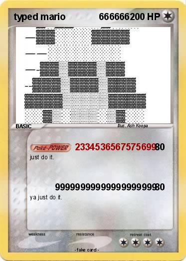 Pokemon typed mario             666666