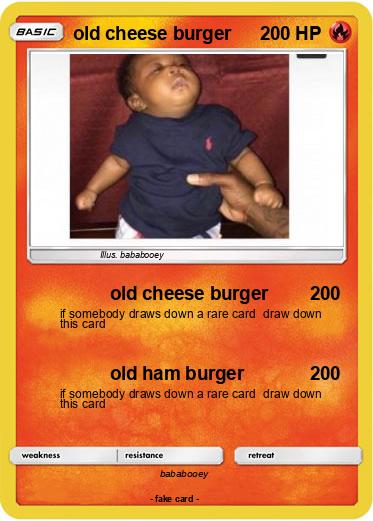 Pokemon old cheese burger