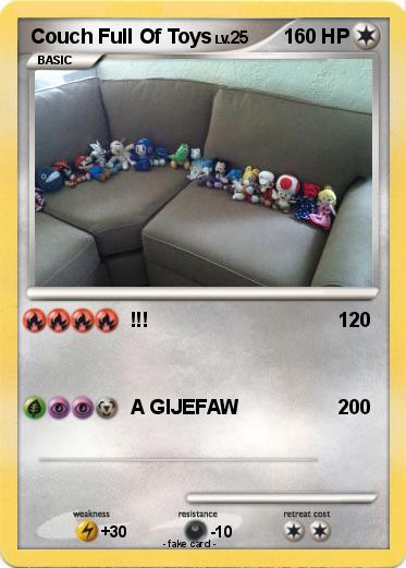 Pokemon Couch Full Of Toys