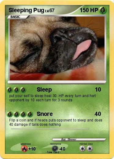 Pokemon Sleeping Pug