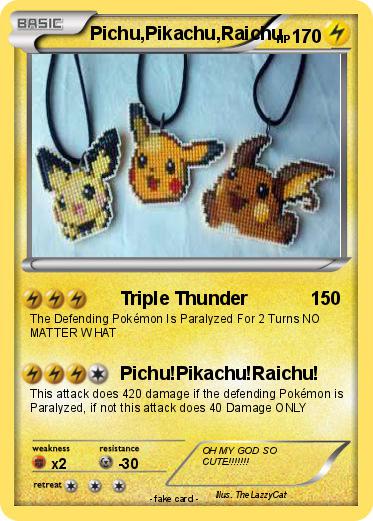 Pokemon Pichu,Pikachu,Raichu