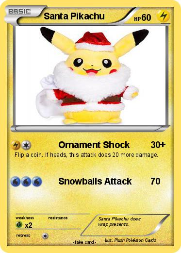 Pokemon Santa Pikachu