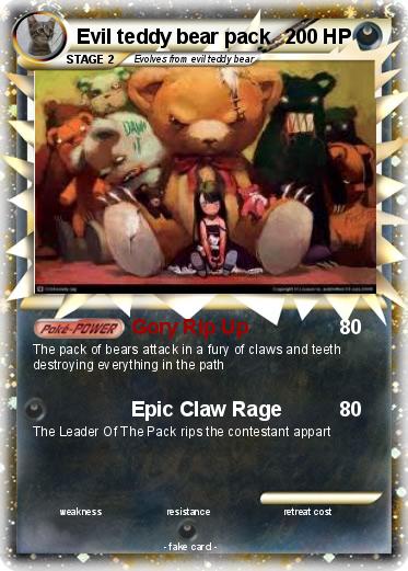 Pokemon Evil teddy bear pack