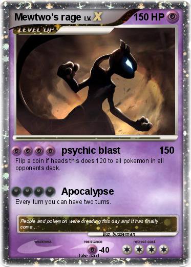 Pokemon Mewtwo's rage