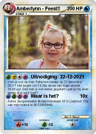 Pokemon Amberlynn - Feest!!