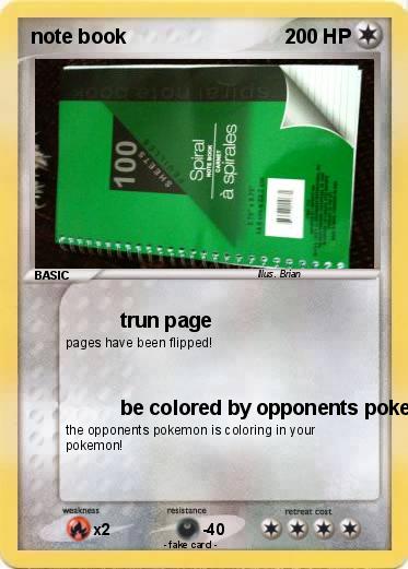 Pokemon note book