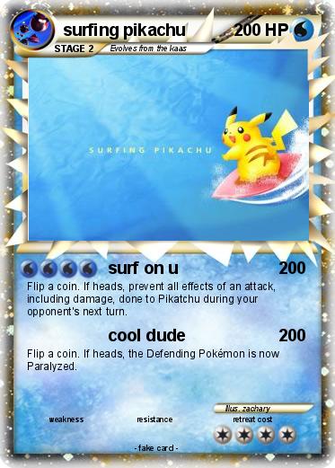 Pokemon surfing pikachu