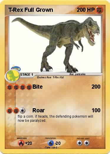 Pokemon T-Rex Full Grown
