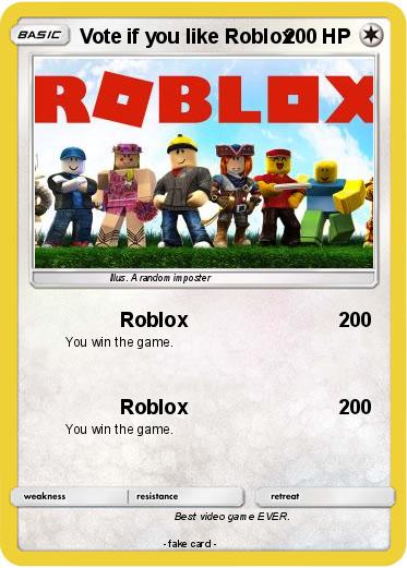 Pokemon Vote if you like Roblox