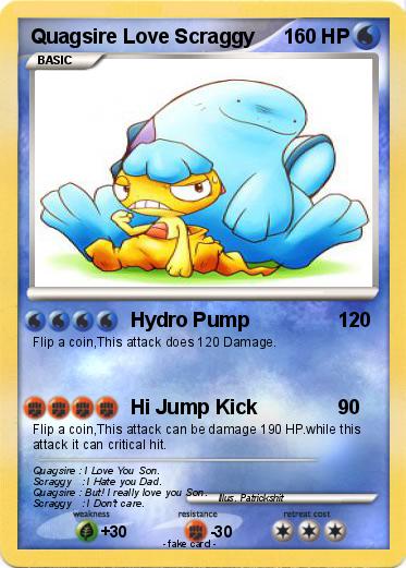Pokemon Quagsire Love Scraggy
