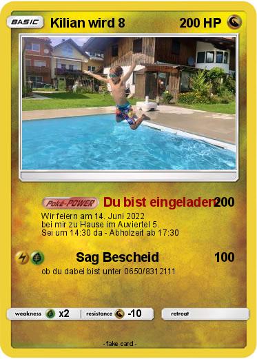 Pokemon Kilian wird 8