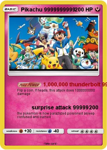 Pokemon Pikachu 9999999999