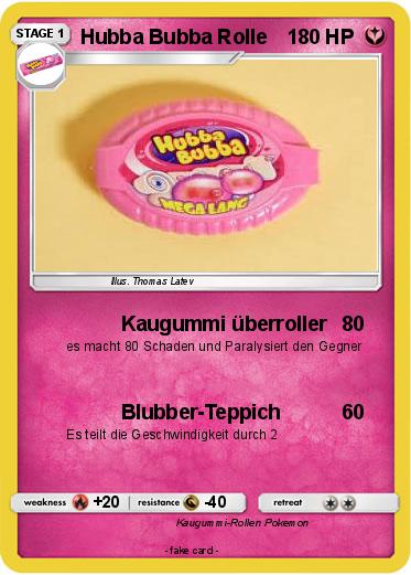 Pokemon Hubba Bubba Rolle