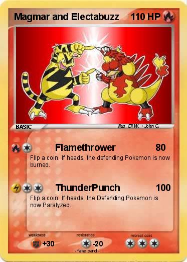 Pokemon Magmar and Electabuzz