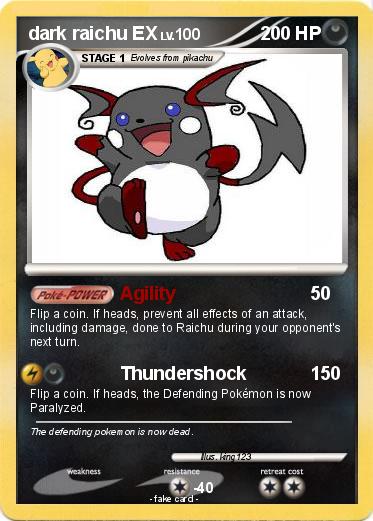 Pokemon dark raichu EX
