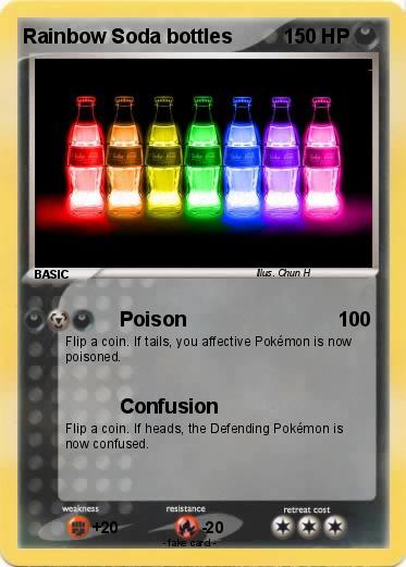 Pokemon Rainbow Soda bottles