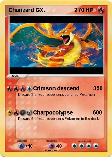 Pokemon Charizard GX.                   2
