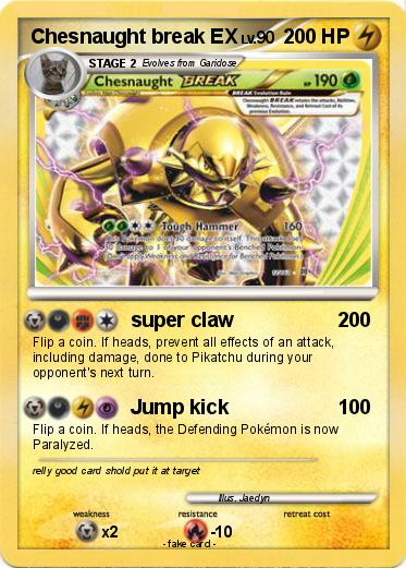 Pokemon Chesnaught break EX