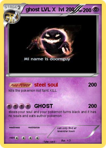 Pokemon ghost LVL X  lvl 200