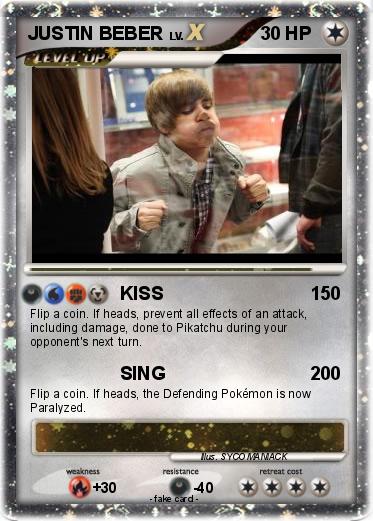 Pokemon JUSTIN BEBER