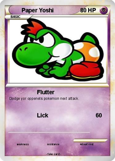 Pokemon Paper Yoshi