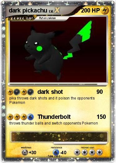 Pokemon dark pickachu
