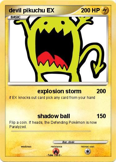 Pokemon devil pikuchu EX