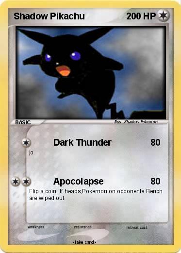Pokemon Shadow Pikachu