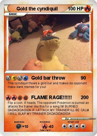 Pokemon Gold the cyndiquil