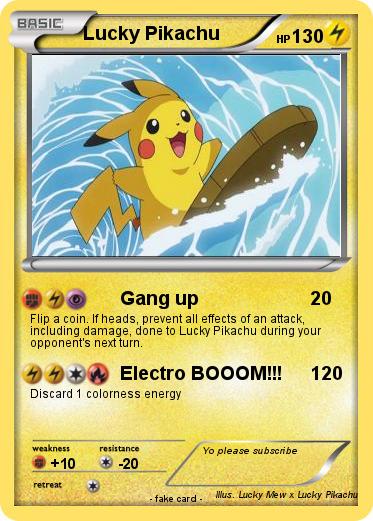 Pokemon Lucky Pikachu