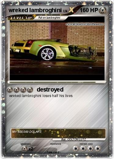 Pokemon wreked lambroghini
