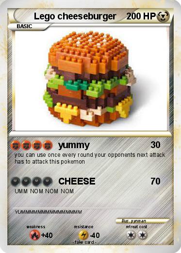 Pokemon Lego cheeseburger