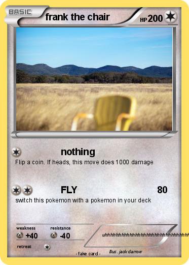 Pokemon frank the chair