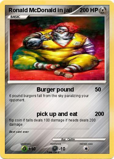 Pokemon Ronald McDonald in jail