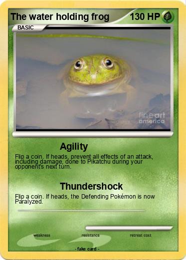 Pokemon The water holding frog