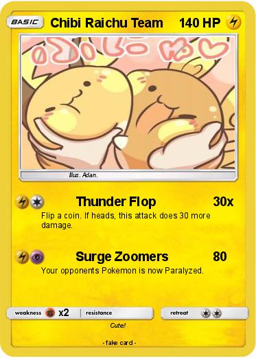 Pokemon Chibi Raichu Team