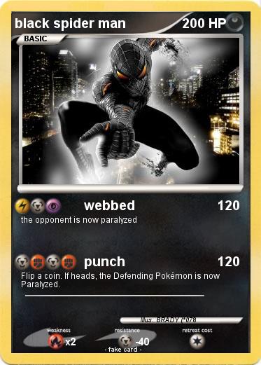 Pokemon black spider man