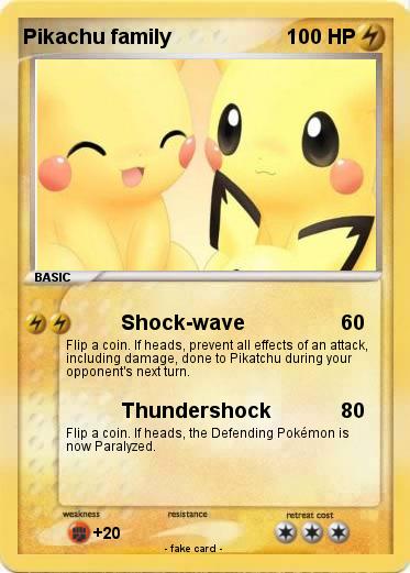 Pokemon Pikachu family