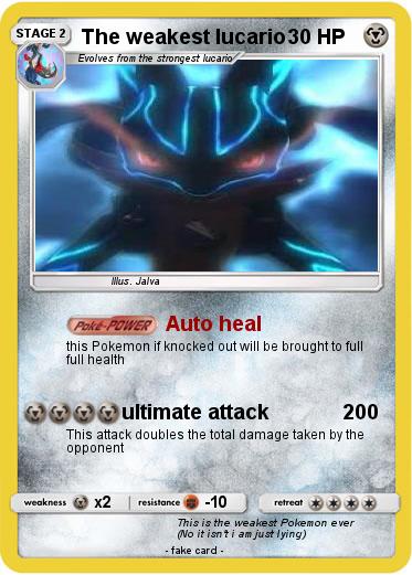 Pokemon The weakest lucario