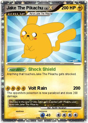 Pokemon Jake The Pikachu