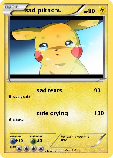 Pokemon sad pikachu
