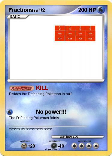 Pokemon Fractions