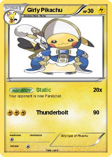 Pokemon Girly Pikachu