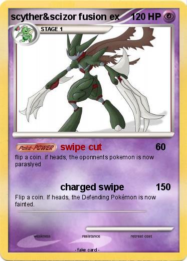 Pokemon scyther&scizor fusion ex