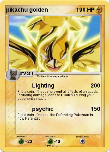 Pokemon pikachu golden