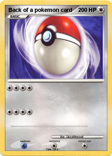 Pokemon Back of a pokemon card
