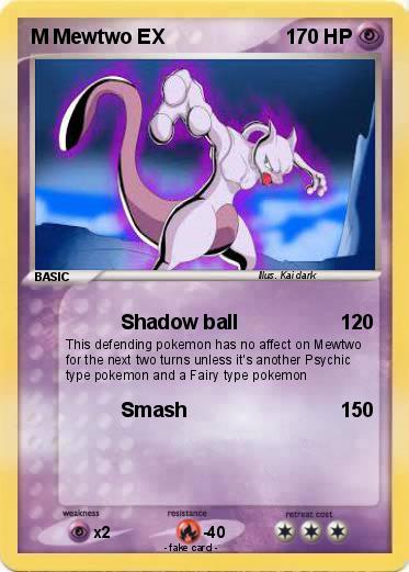 M Shadow Mewtwo ex pokemon card